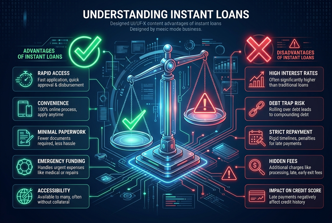 advantages and disadvantages of instant loans